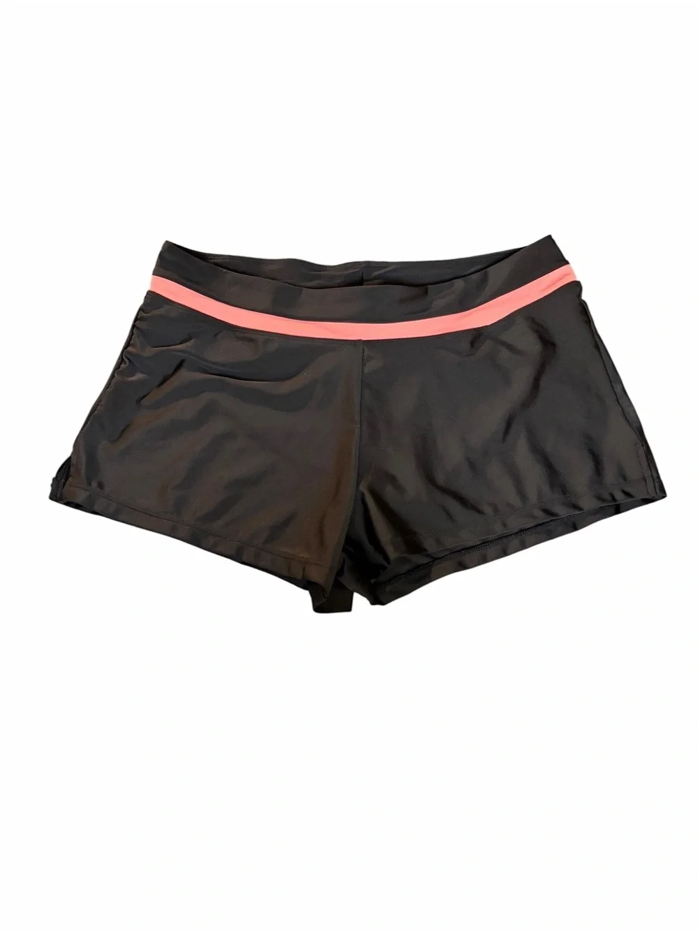 ZeroXposur Black Swim Shorts Size Medium Coral Trim Swim Bottoms Beach Swimwear
